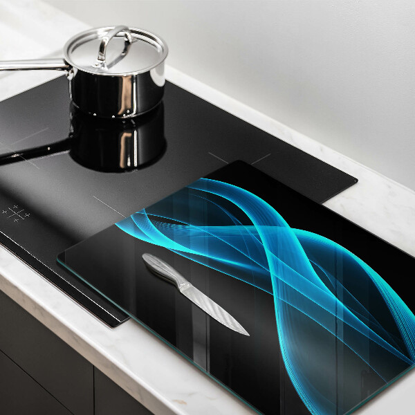 Skleněná deska do kuchyně Modrá abstrakce