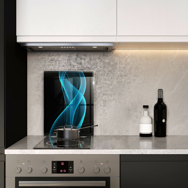 Skleněná deska do kuchyně Modrá abstrakce