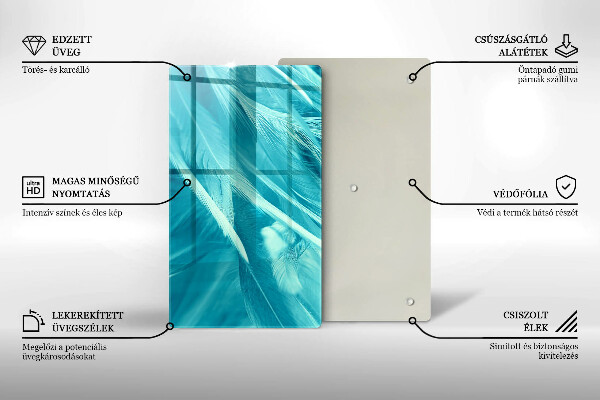 Skleněná deska do kuchyně Jemné peří