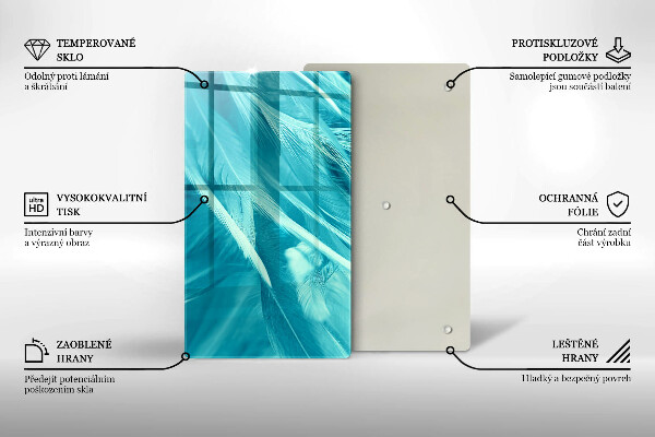 Skleněná deska do kuchyně Jemné peří