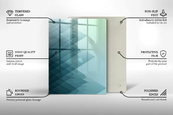 Skleněná deska do kuchyně Jemné peří