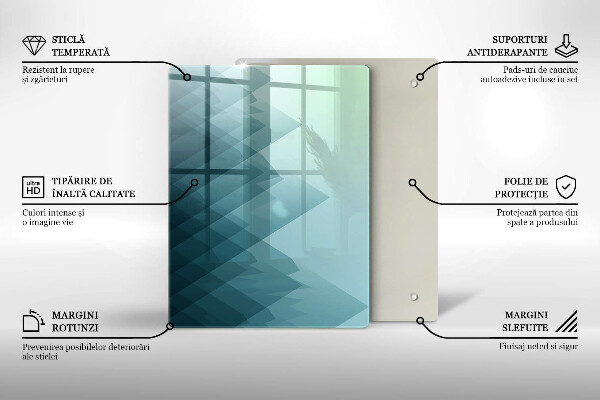 Skleněná deska do kuchyně Jemné peří