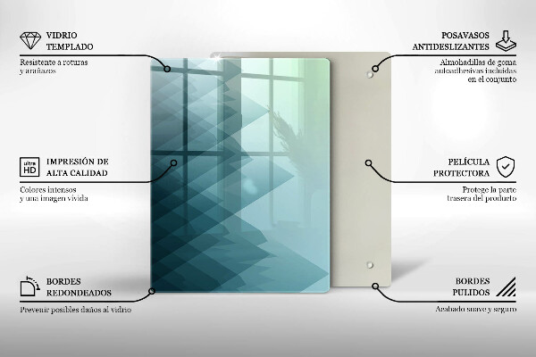 Skleněná deska do kuchyně Jemné peří