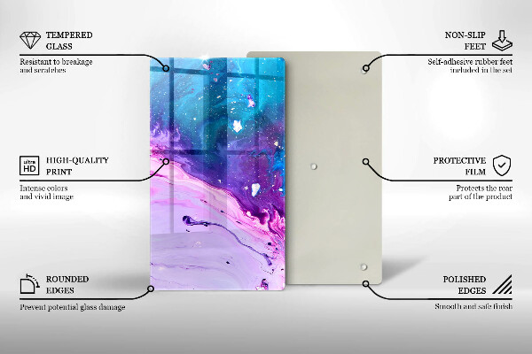 Skleněná deska do kuchyně Abstrakce inkousty