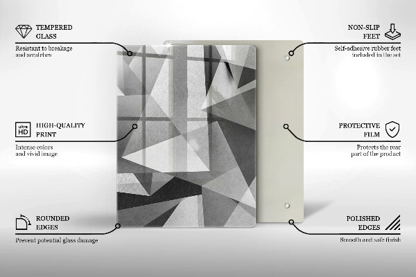 Skleněná deska do kuchyně Abstrakce inkousty