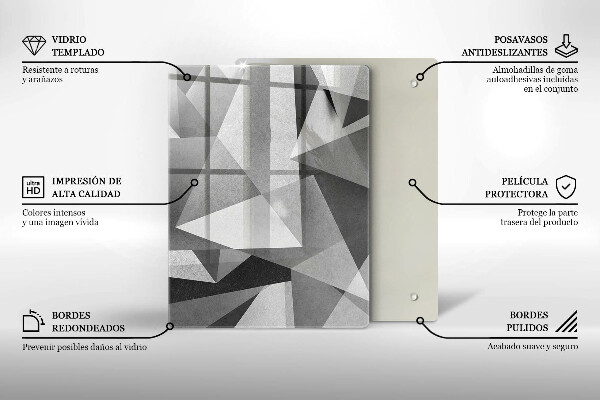 Skleněná deska do kuchyně Abstrakce inkousty