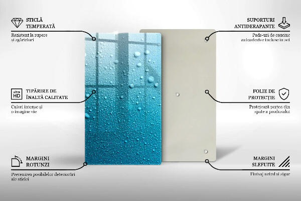 Skleněná deska do kuchyně Kapky vody