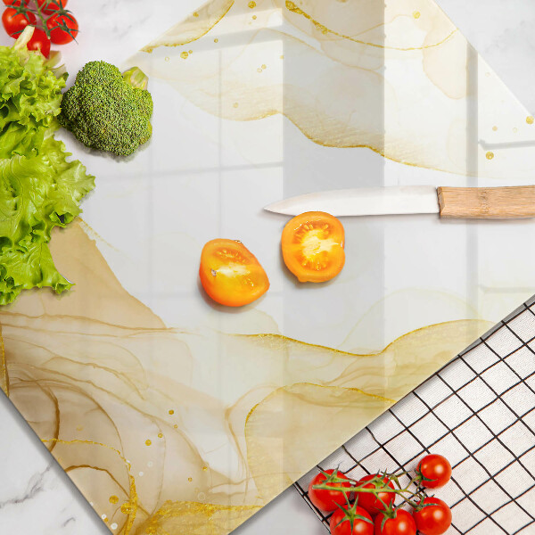 Skleněná deska do kuchyně Zlatá abstrakce