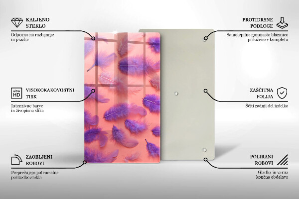 Skleněná deska do kuchyně Nadýchané peří