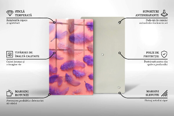 Skleněná deska do kuchyně Nadýchané peří