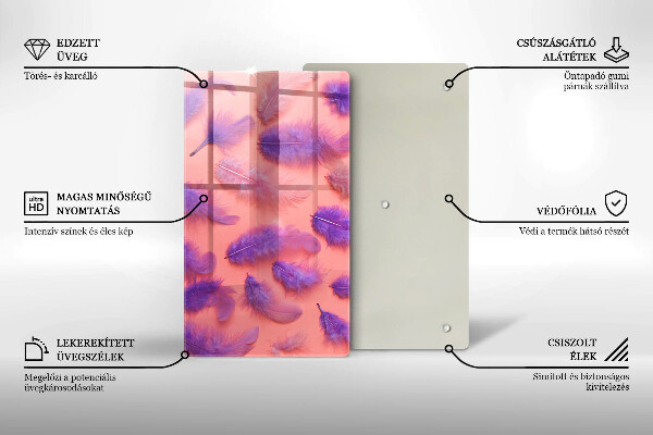 Skleněná deska do kuchyně Nadýchané peří