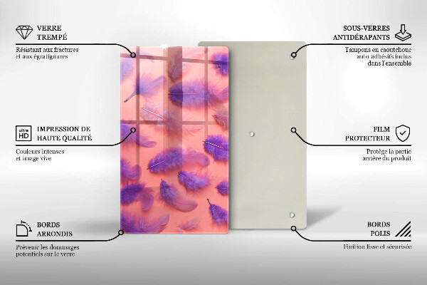 Skleněná deska do kuchyně Nadýchané peří
