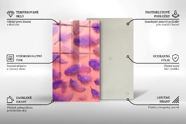 Skleněná deska do kuchyně Nadýchané peří
