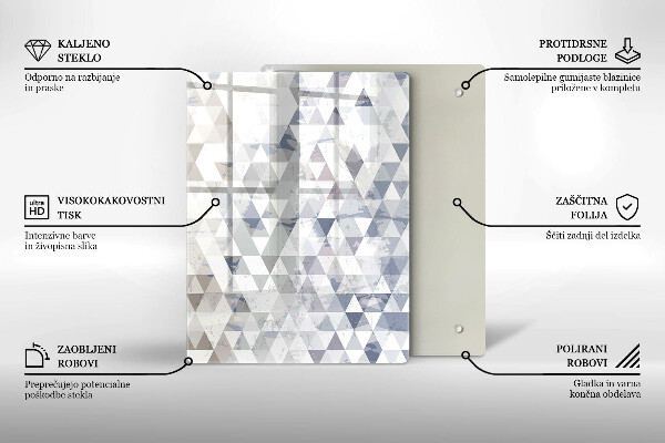 Skleněná krájecí deska Tvarová abstrakce