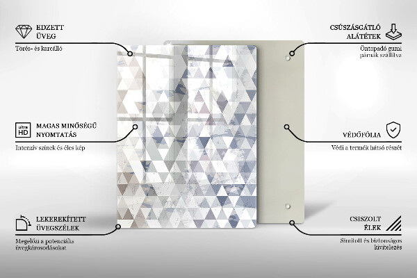 Skleněná krájecí deska Tvarová abstrakce