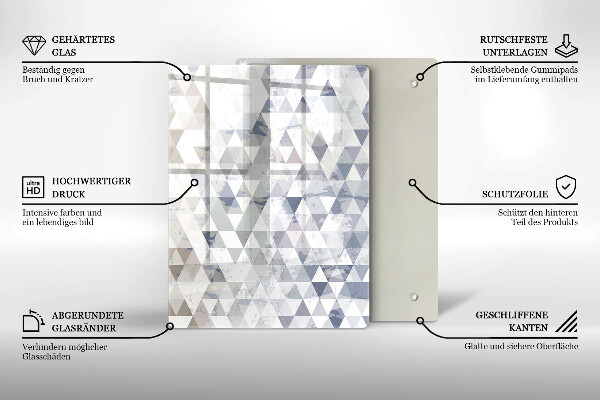 Skleněná krájecí deska Tvarová abstrakce