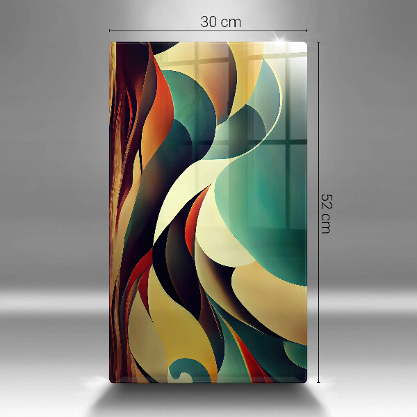 Skleněná krájecí deska Tvarová abstrakce