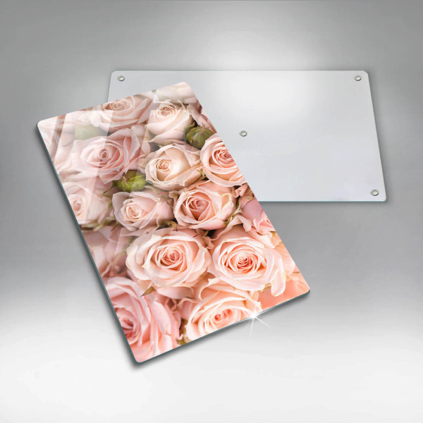Skleněná deska do kuchyně Kytice jemných růží