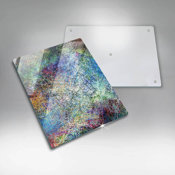 Skleněná deska do kuchyně Barevné linie abstrakce