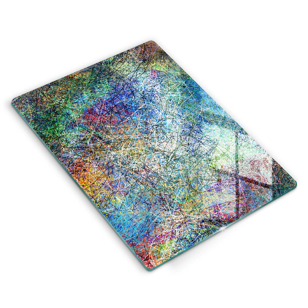 Skleněná deska do kuchyně Barevné linie abstrakce