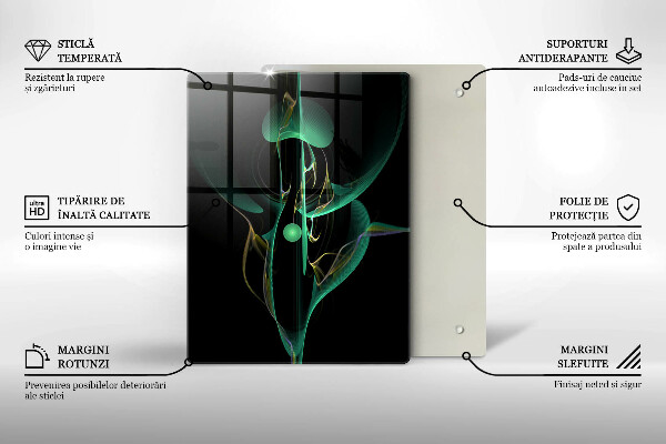 Skleněná deska do kuchyně Barevné linie abstrakce