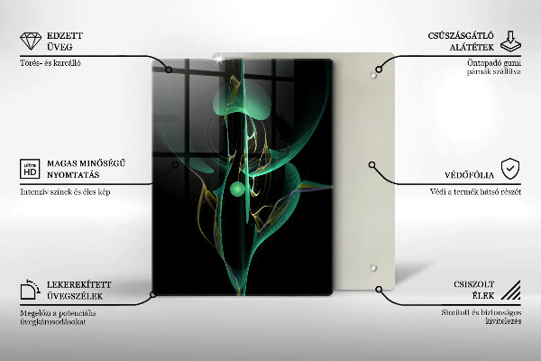 Skleněná deska do kuchyně Barevné linie abstrakce