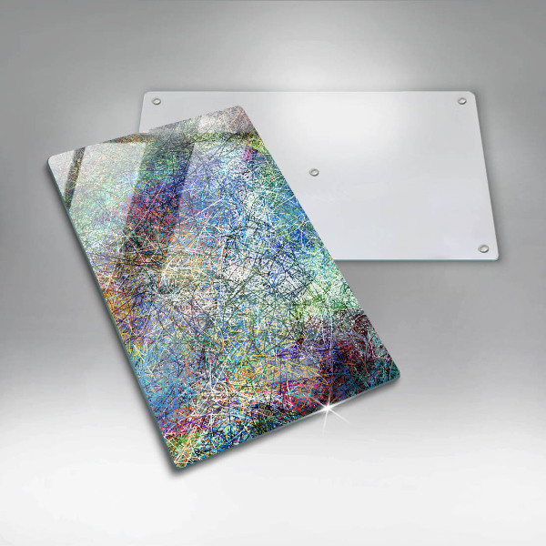 Skleněná deska do kuchyně Barevné linie abstrakce