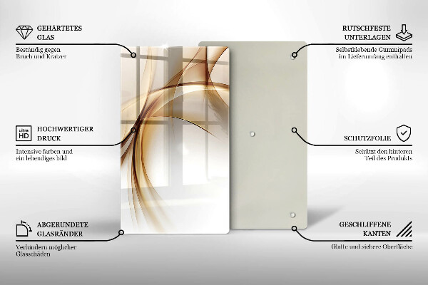 Skleněná deska do kuchyně Abstraktní tvary