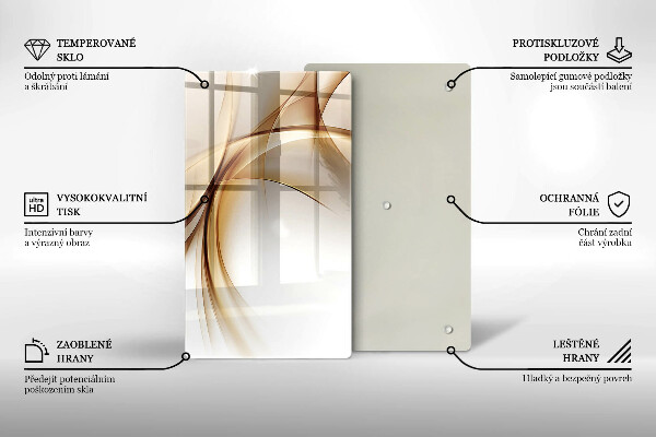 Skleněná deska do kuchyně Abstraktní tvary