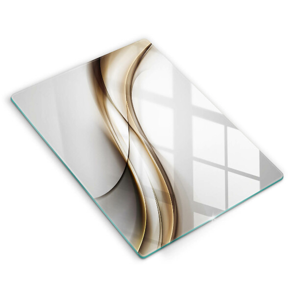 Skleněná deska do kuchyně Měkké linie abstrakce