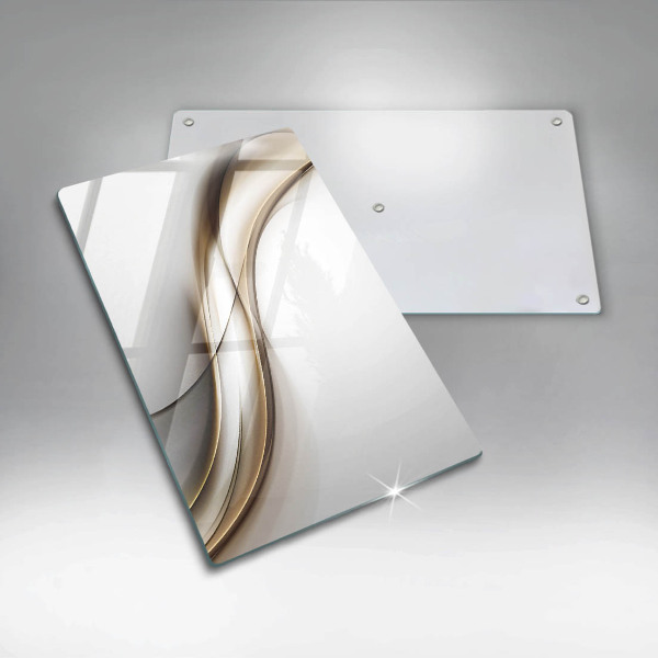 Skleněná deska do kuchyně Měkké linie abstrakce