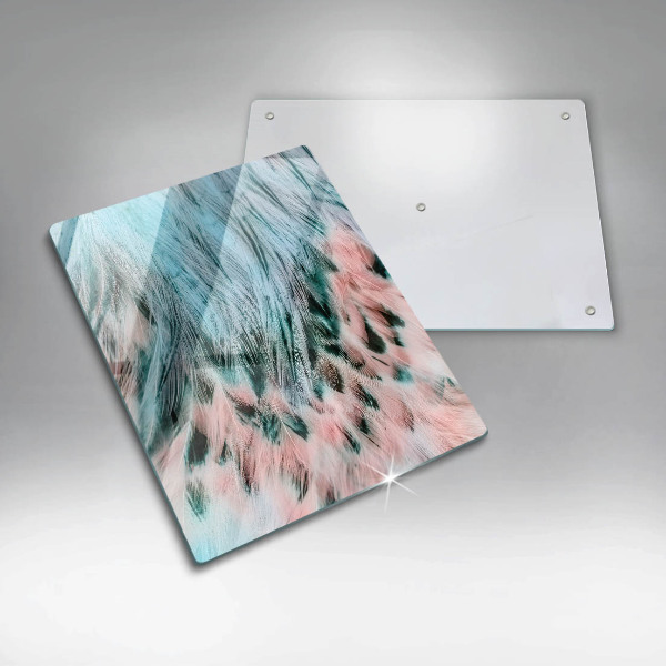 Skleněná deska do kuchyně Boho ptačí peří