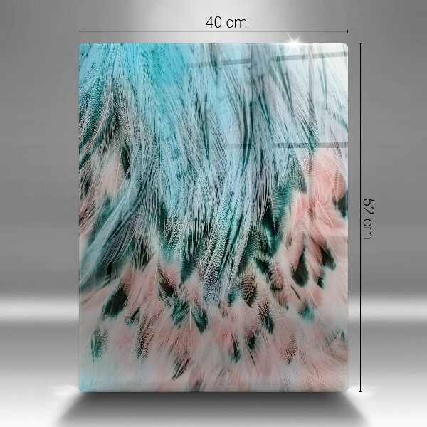 Skleněná deska do kuchyně Boho ptačí peří