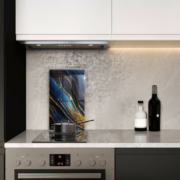 Skleněná krájecí deska Námořnická modrá abstrakce