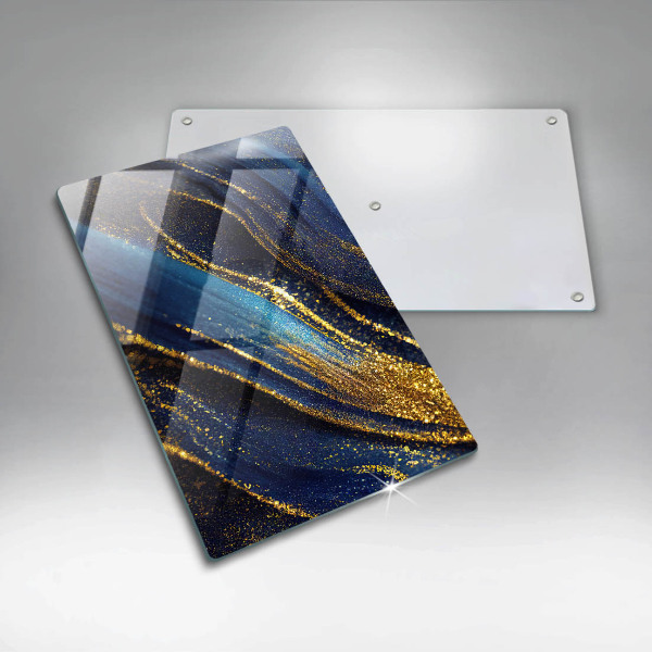 Skleněná krájecí deska Námořnická modrá abstrakce