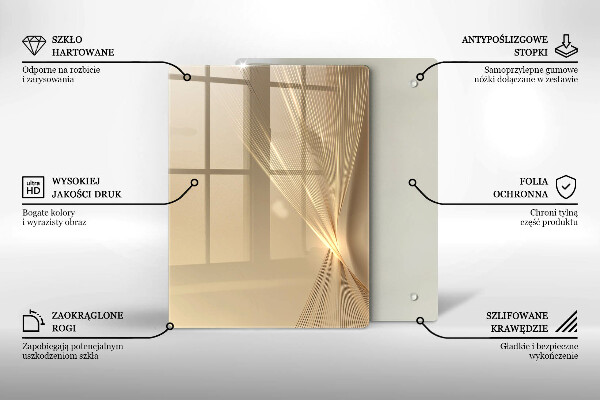 Skleněná krájecí deska Abstraktní černá hmota