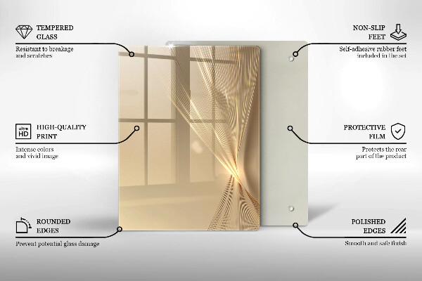 Skleněná krájecí deska Abstraktní černá hmota