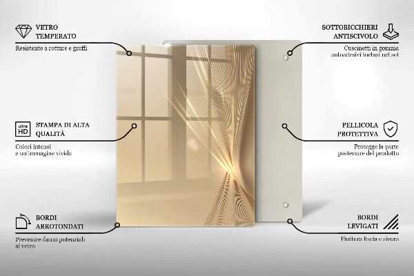 Skleněná krájecí deska Abstraktní černá hmota