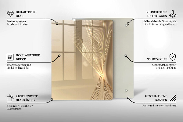 Skleněná krájecí deska Abstraktní černá hmota