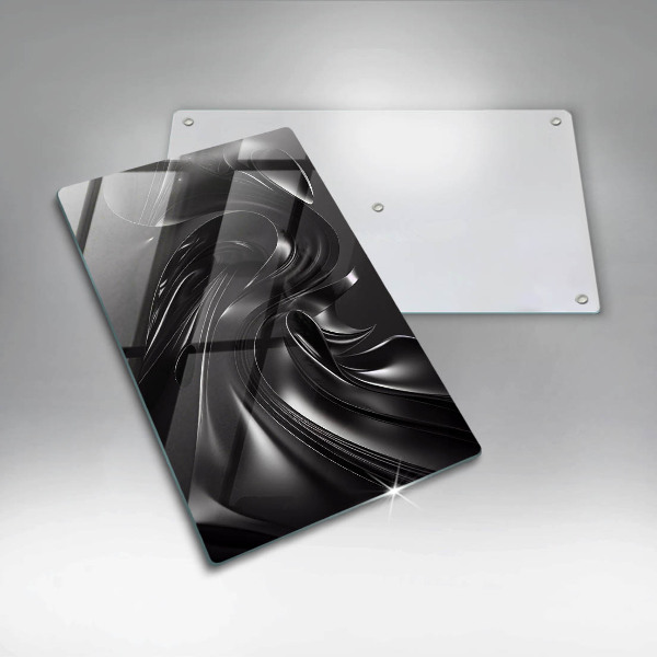 Skleněná krájecí deska Abstraktní černá hmota