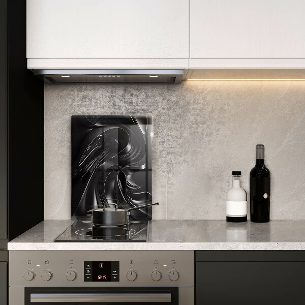 Skleněná krájecí deska Abstraktní černá hmota