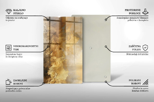 Skleněná krájecí deska Bohatá textura