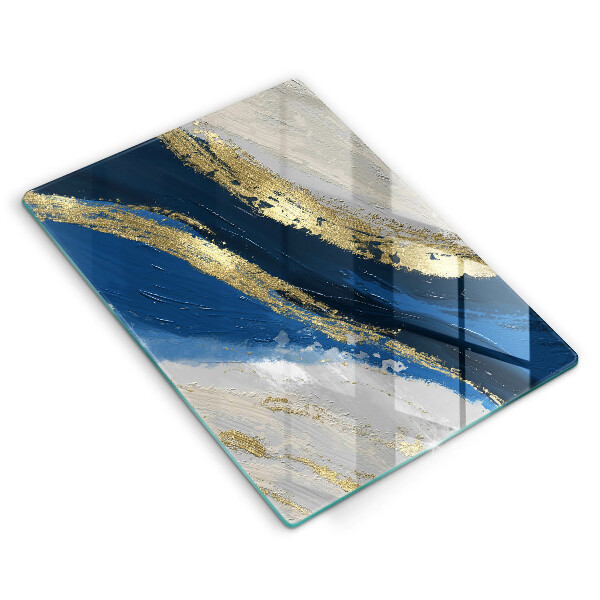 Skleněná krájecí deska Textura se zlatem