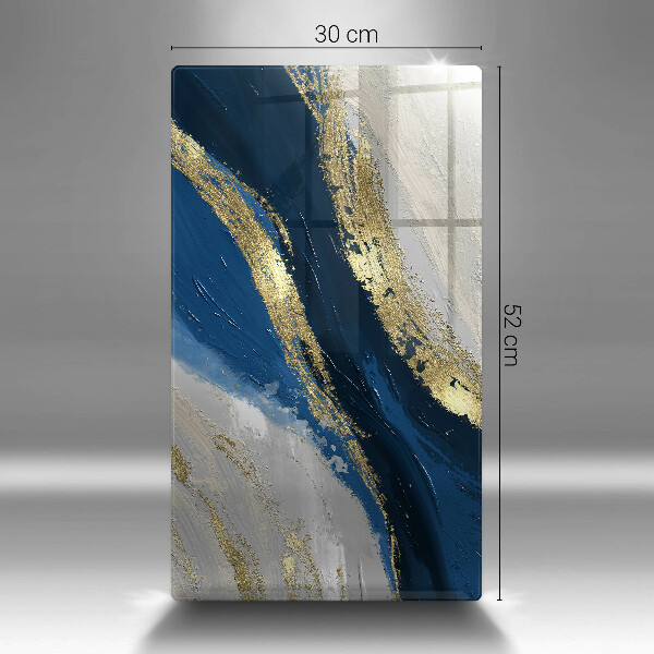 Skleněná krájecí deska Textura se zlatem