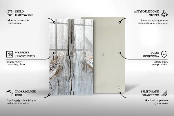 Skleněná krájecí deska Světlá struktura dřeva