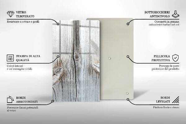 Skleněná krájecí deska Světlá struktura dřeva