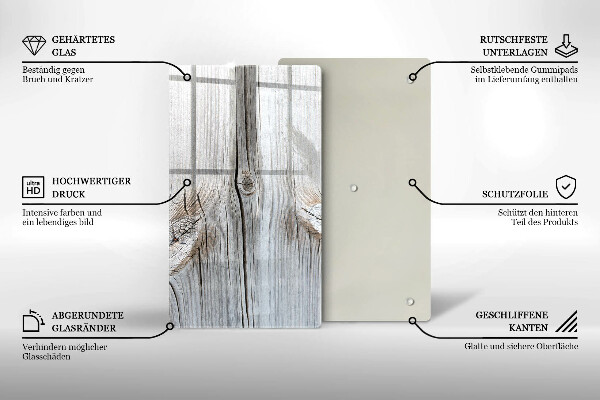 Skleněná krájecí deska Světlá struktura dřeva