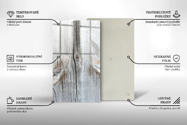 Skleněná krájecí deska Světlá struktura dřeva