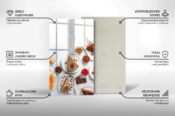 Skleněná krájecí deska Sladkost dortu