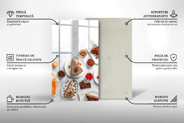 Skleněná krájecí deska Sladkost dortu